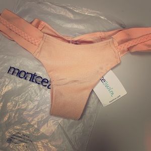 NWT Montce Swim Nude Peach Uno Braided Bikini